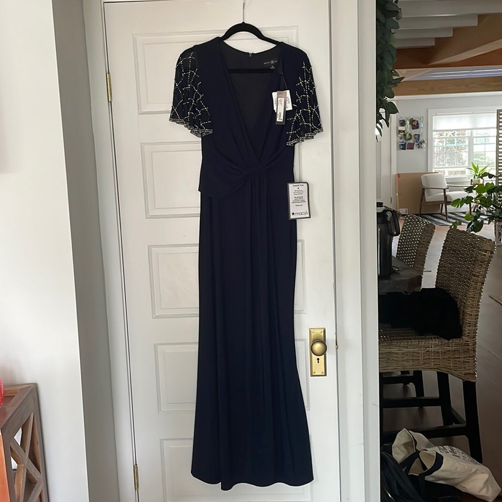 Betsy & Adam navy evening gown